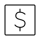 icon showing money symbol